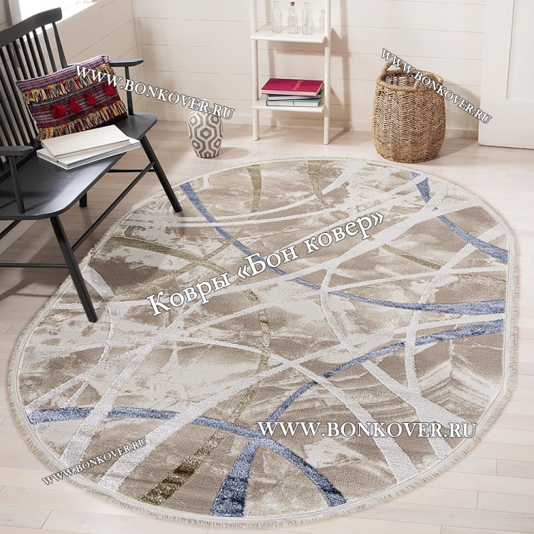 Турецкий Ковер Для Гостиной Абстракция Дизайн 09 Овал